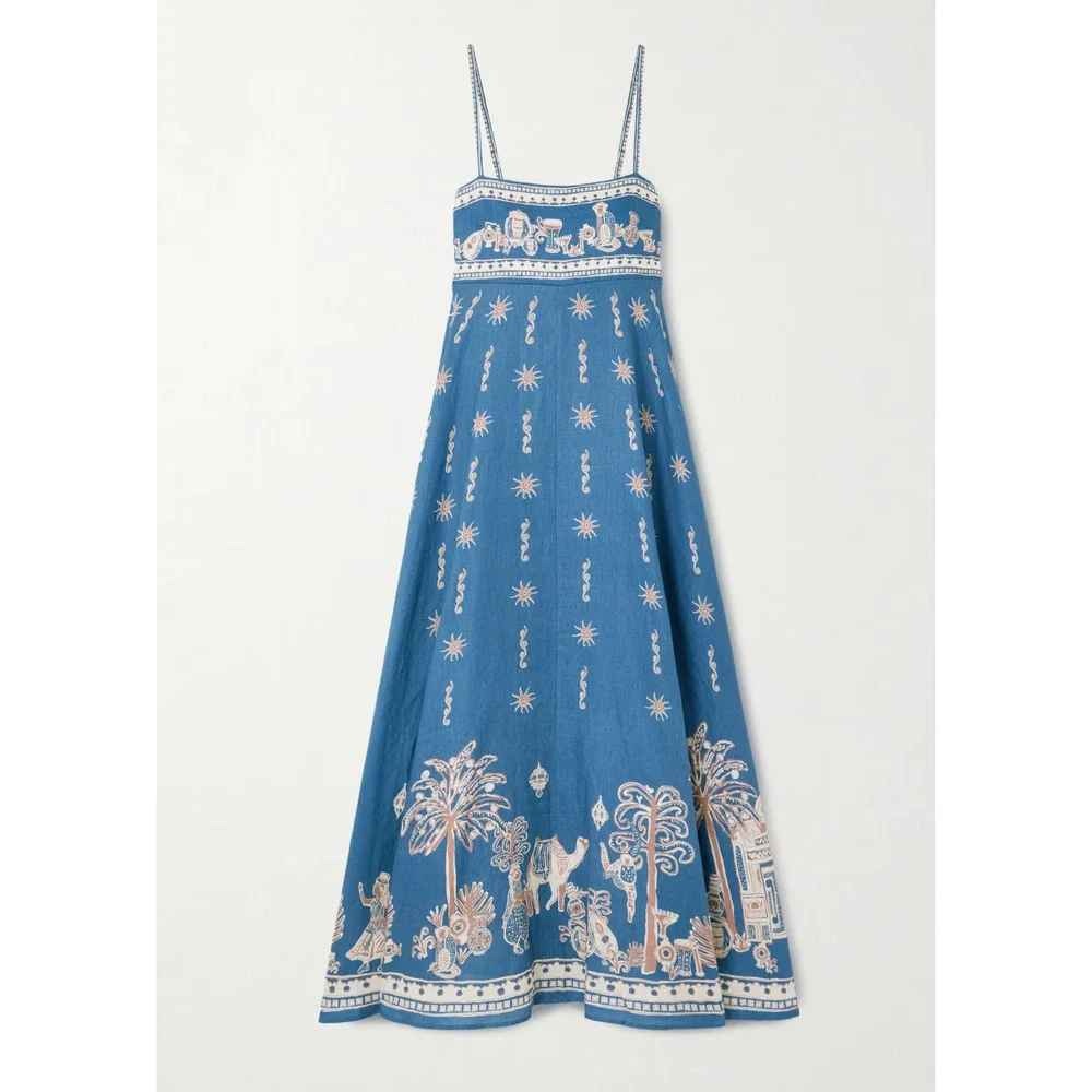 Alemais Acacia printed linen midi dress - Picture 2 of 7